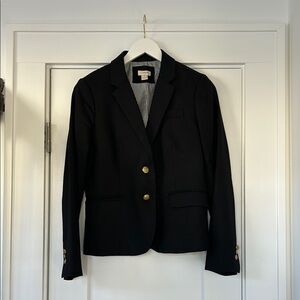 J. Crew hip length, black blazer. Size 6.